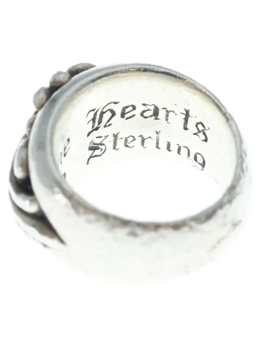 Chrome Hearts Flrl Floral Cross Ring Silver